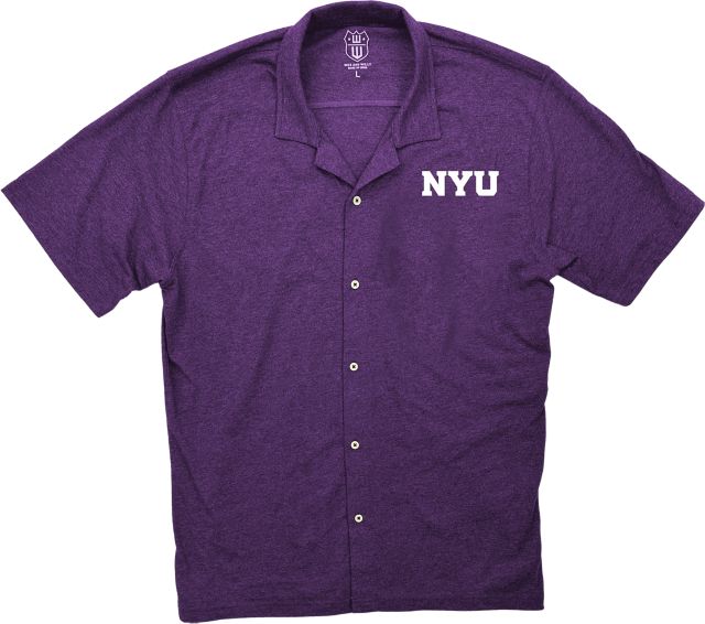 New York University Youth Button Down Short Sleeve Shirt