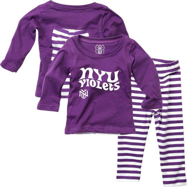 New York University Infant Girl's Set