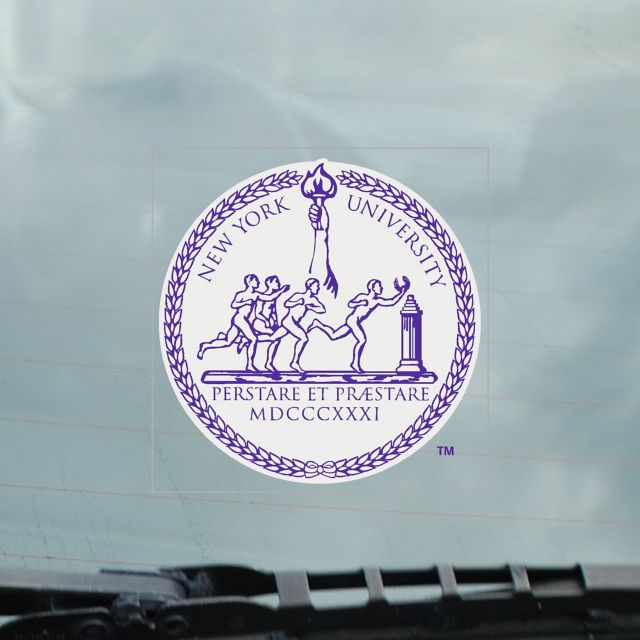 New York University Cling Decal