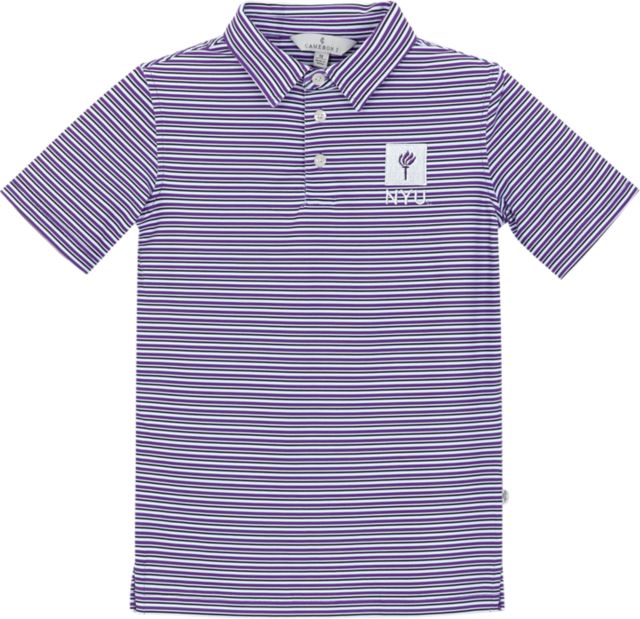 New York University Youth Striped Polo