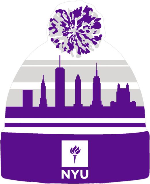 New York University Knit Pom Beanie