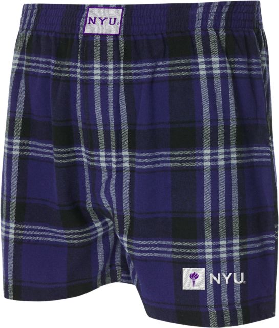 New York University Flannel Boxers
