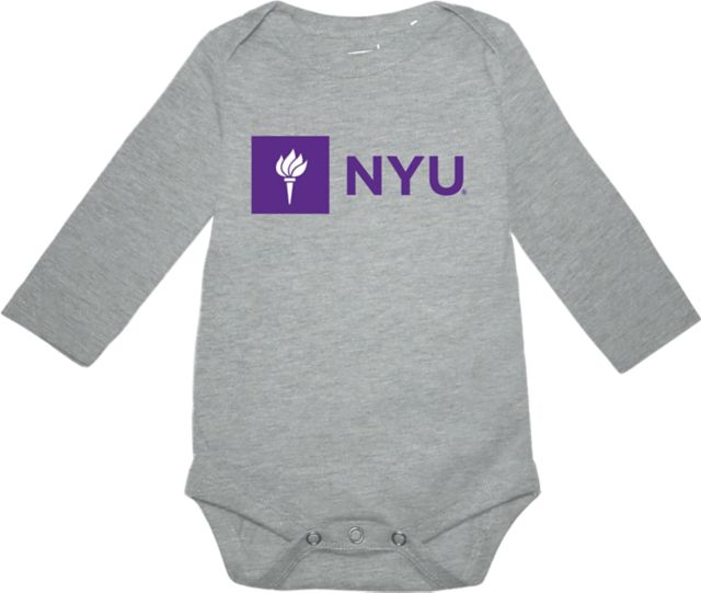 New York University Infant Ollie Long Sleeve Bodysuit