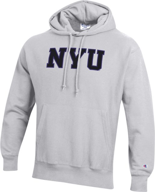 New York University Reverse Weave Hooded Sweatshirt