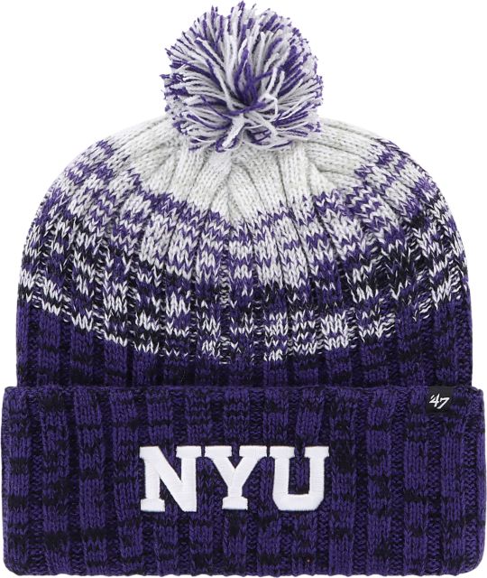 New York University Cuff Pom Beanie