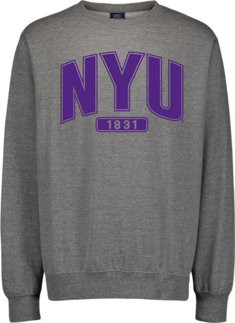 New York University NYU Arch & Seal Hoodie Sweatshirt in Oatmeal | Men's | Size Large by New Agenda