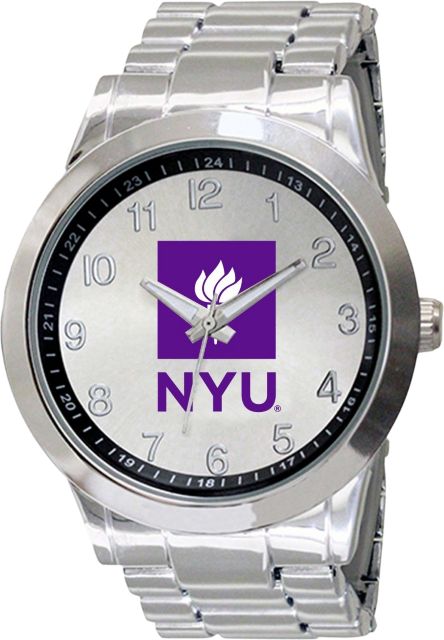 New York University 44mm Men's Stainless Steel Watch
