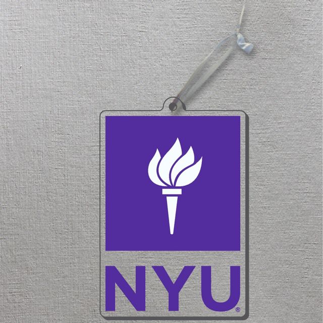 New York University 3"x4" Ornament