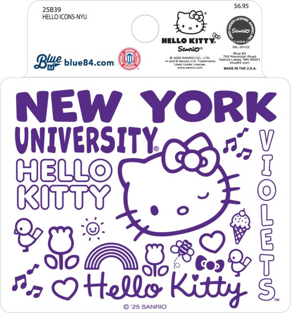 New York University Hello Kitty Sticker