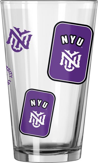 New York University 16 oz. Pint Glass