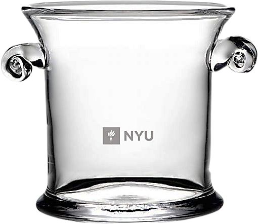 New York University Glass Ice Bucket