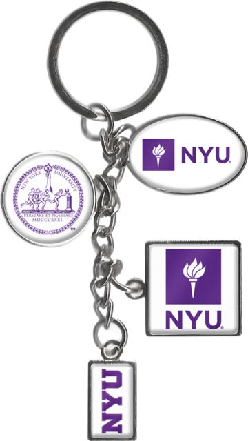 New York University Dangle Keychain