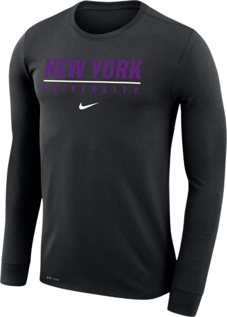 New York University Dri-Fit Cotton Long Sleeve T-Shirt: New York University