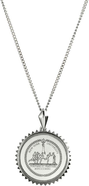 New York University Sunburst Necklace - Sterling Silver