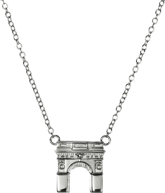 New York University Washington Square Arch Necklace - Sterling Silver