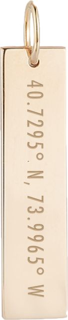 New York University Washington Square Coordinates Bar - Cavan Gold