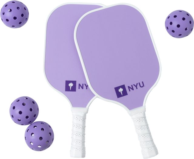 New York University Retro Pickleball Paddle Set