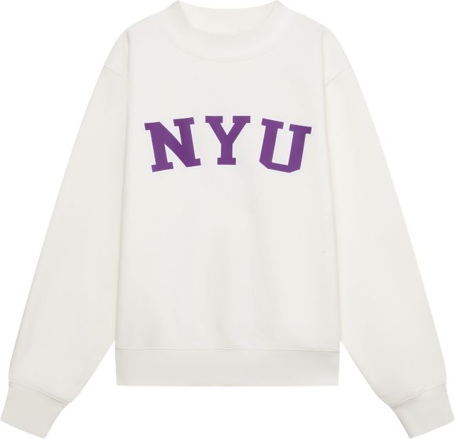 New York University Women's Mockneck Crewneck Sweatshirt