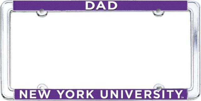 New York University Dad License Plate Frame