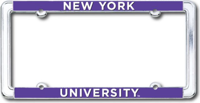 New York University Thin Dome License Plate Frame