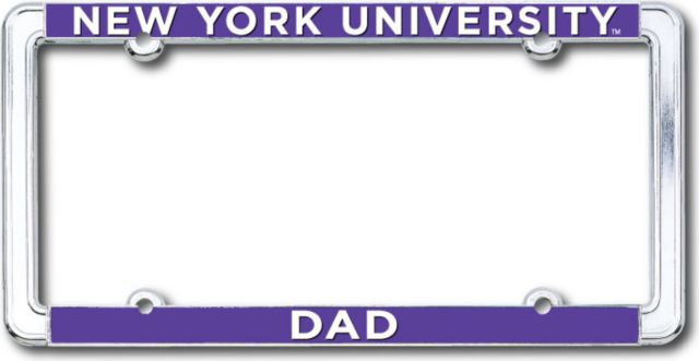 New York University Dad License Plate Frame