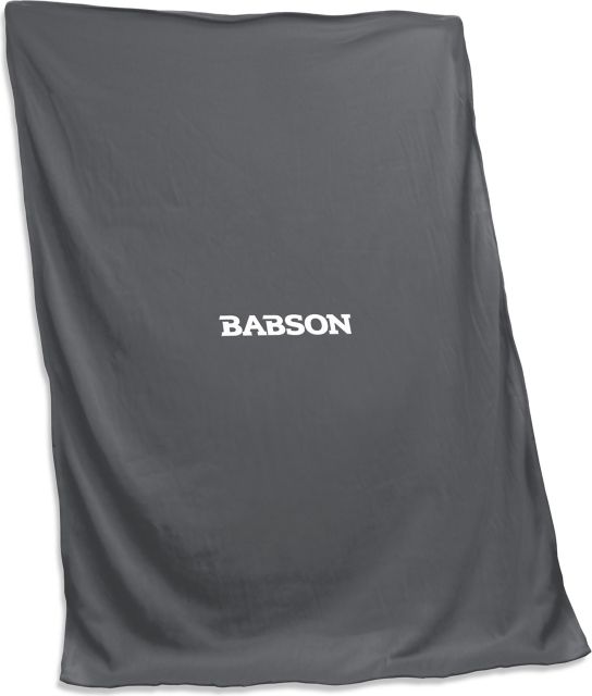 Babson College Charcoal Sweatshirt Blanket - ONLINE ONLY