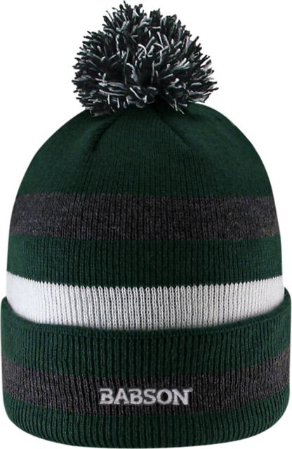 Babson College Knit Cuff Pom Hat