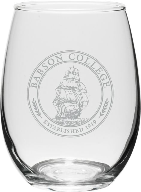 Babson College 15 oz. Stemless Wine Glass