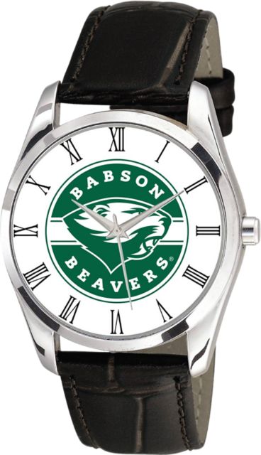Babson College 36mm Men's Leather Watch