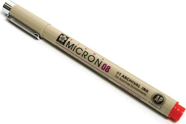 MICRON PEN .50MM RED
