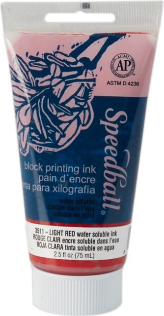 Block Ink Water Based 2.5 oz Light Red