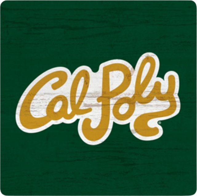 Cal Poly Square Wood Magnet