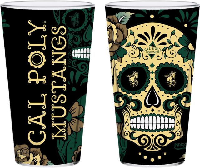 Cal Poly Dia De Los Muertos 16 oz. Glass