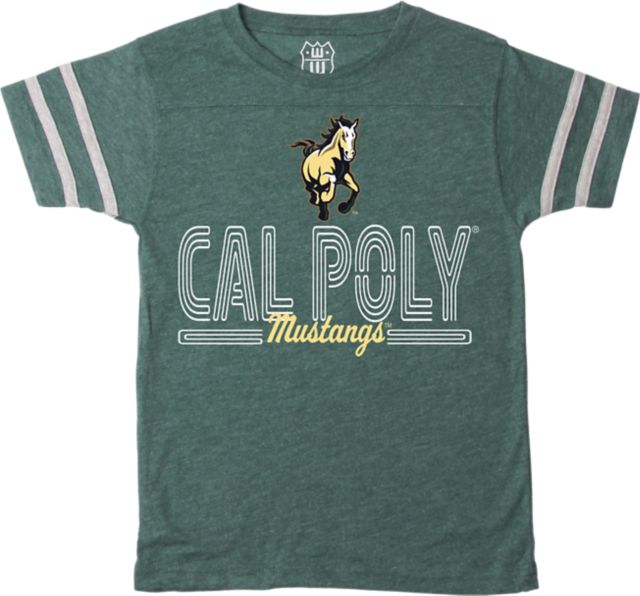 Cal Poly Mustangs Youth Backfield Short Sleeve T-Shirt