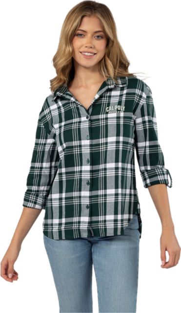 Cal Poly Women's Mustangs Plaid Shirt
