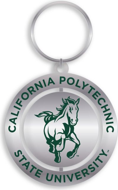Cal Poly Mustangs Spinner Key Tag