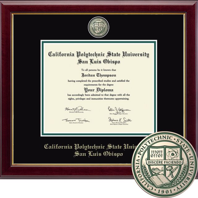 Cal Poly Masterpiece Diploma Frame. Bachelors, Masters.