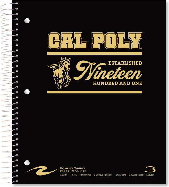 Cal Poly 120 Sheet 3 Subject Notebook