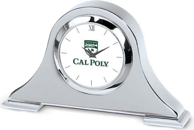 CSI Silver Napoleon Desk Clock With Colored Medallion - ONLINE ONLY