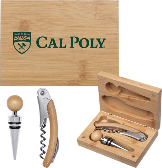 Cal Poly Bamboo Wine Tool Set