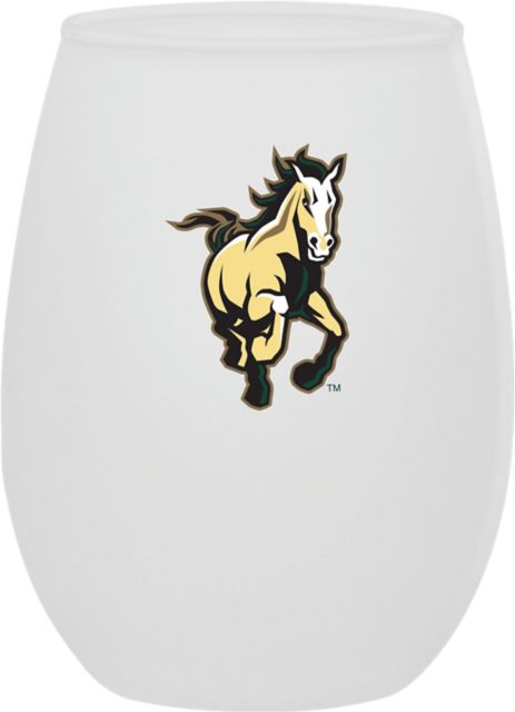 Cal Poly Frosted Stemless Wine Glass