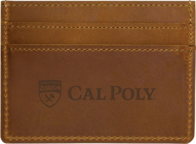 Cal Poly Leather Card Holder