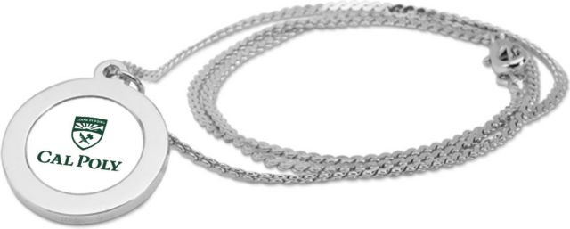 CSI Silver Pendant Necklace With Colored Medallian - ONLINE ONLY