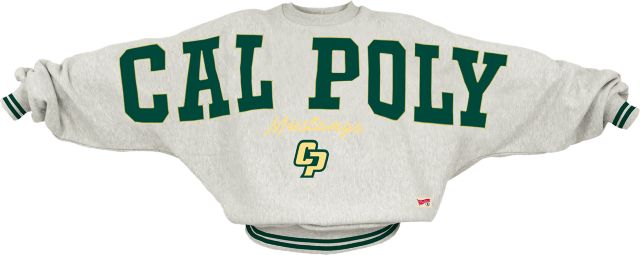 Cal Poly Mustangs Women's Ribbed Fleece Crewneck Sweatshirt
