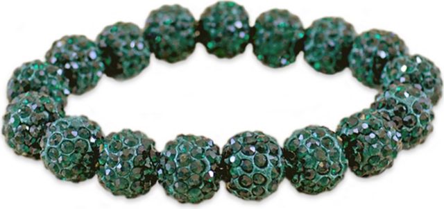 Cal Poly Rhinestone Bead Bracelet