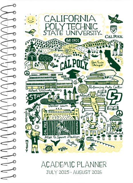 Cal Poly Julia Gash Monthly Academic Planner