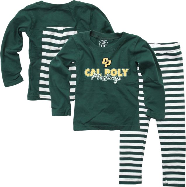 Cal Poly Mustangs Infant Girls Stripe Set