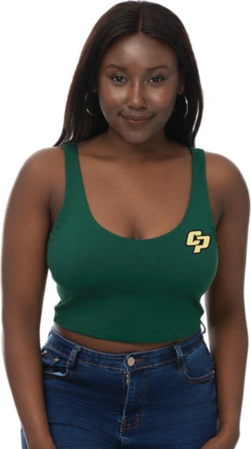Cal Poly Women's V-Neck Cropped Tank Top