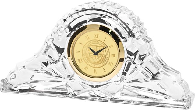 Cal Poly 4.5'' x 2.5'' Crystal Table Clock