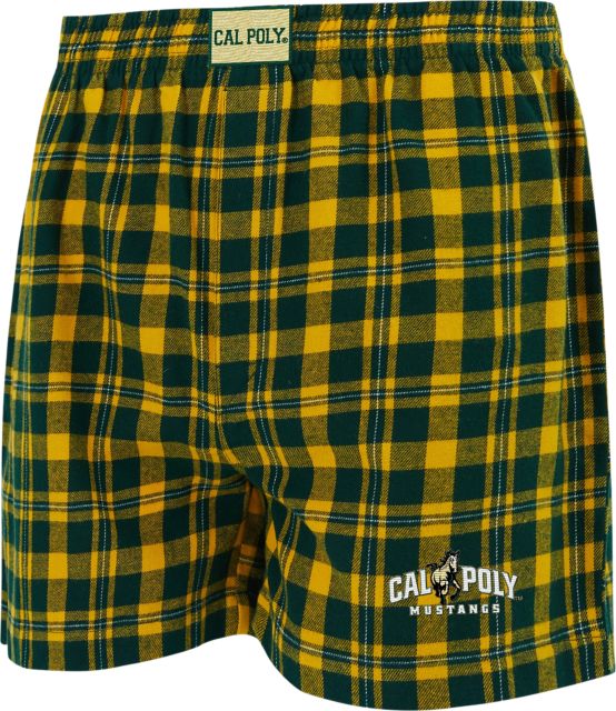 Cal Poly Mustangs Flannel Boxers